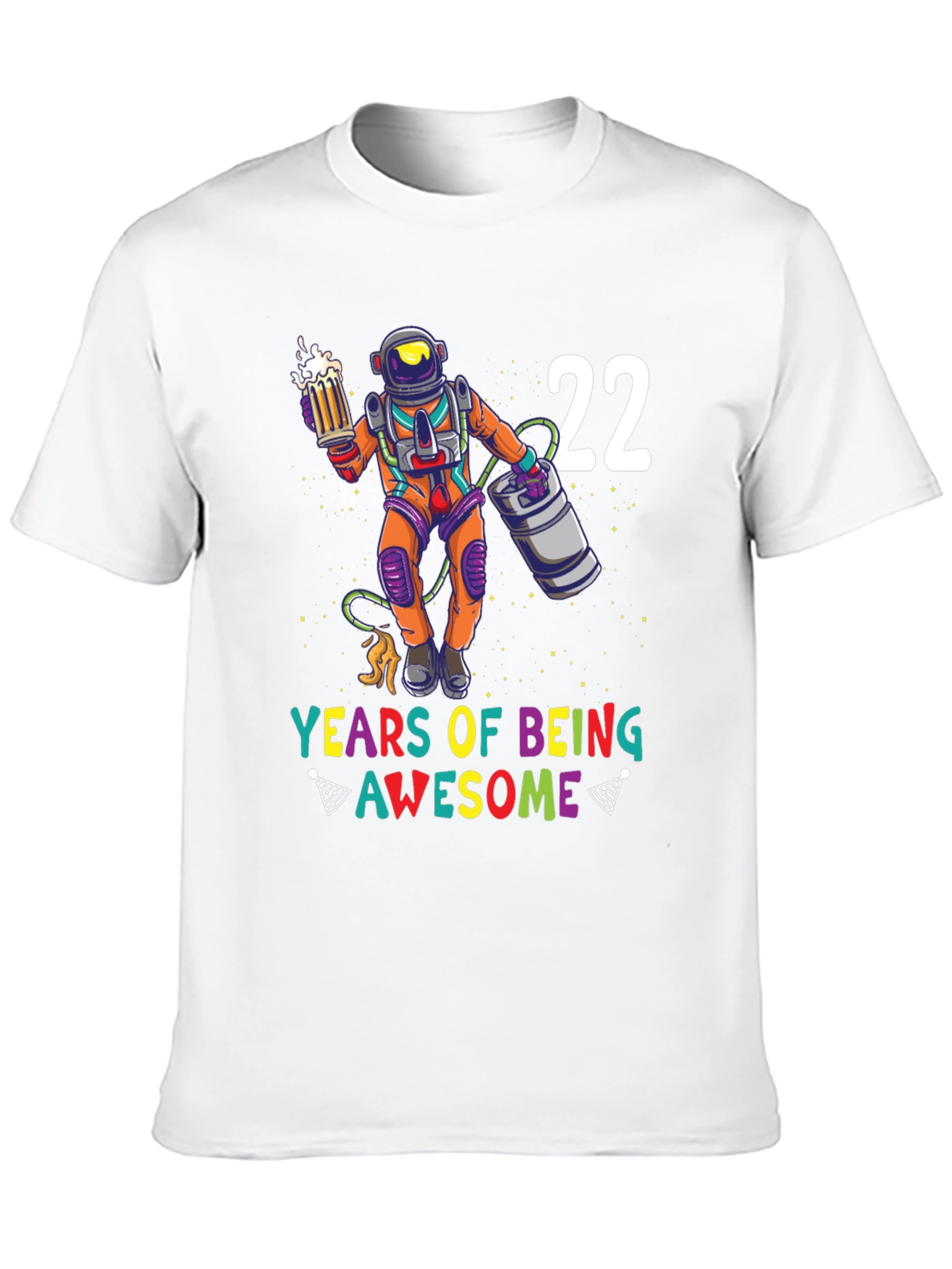 22 Years Of Being Awesome Black T-Shirt