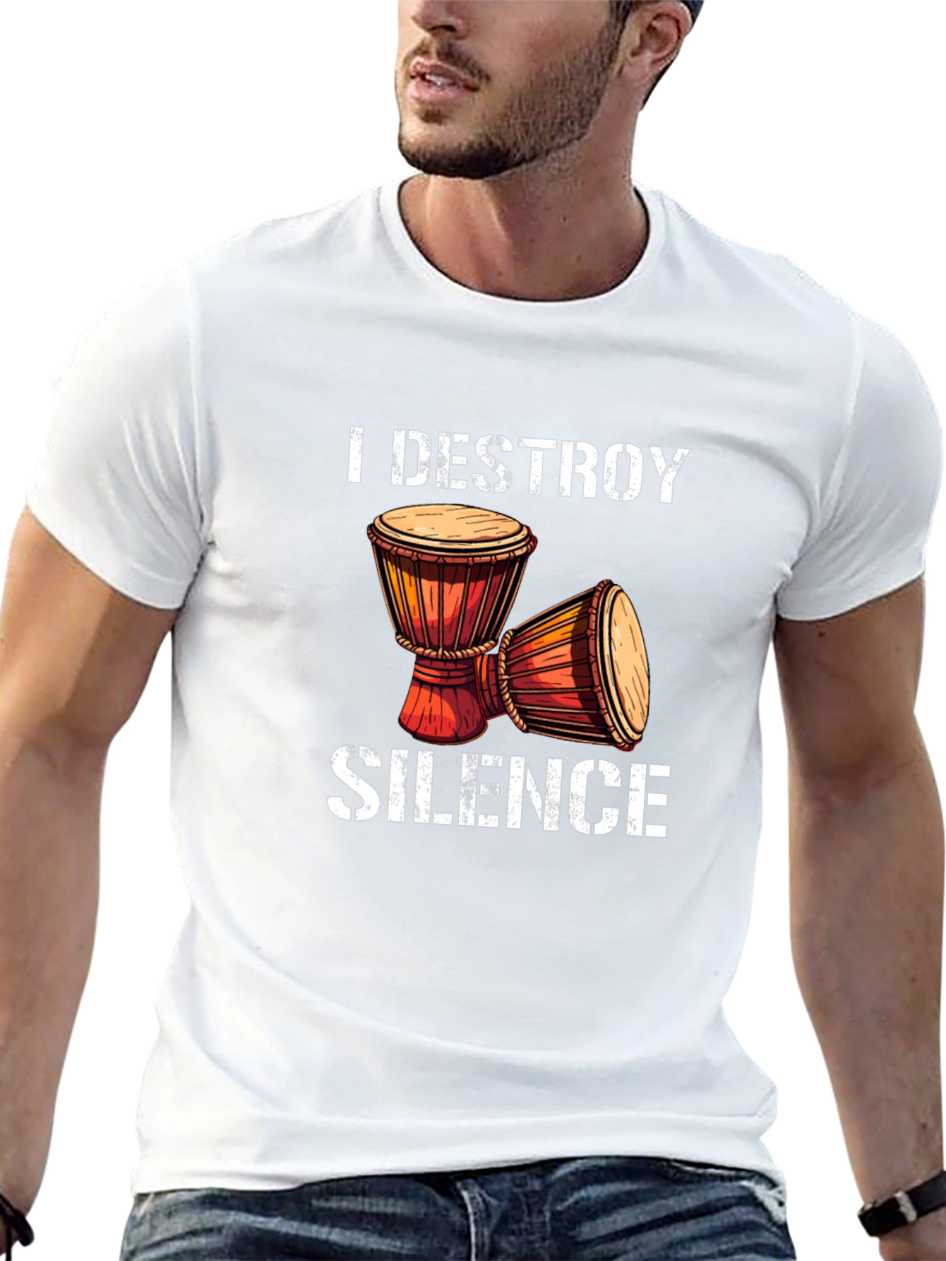 I Destroy Silence Djembe Drum T-Shirt