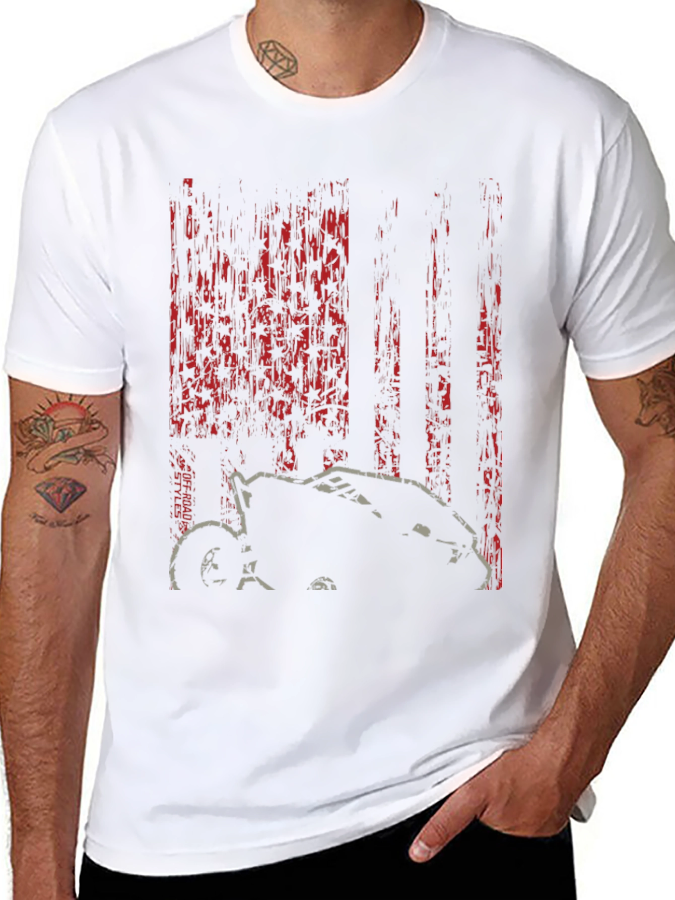 Off-Road Styles Black Graphic T-Shirt