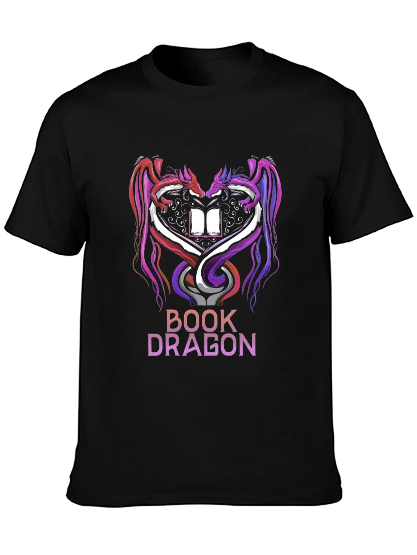 Book Dragon Graphic Tee - Fantasy Lover T-Shirt