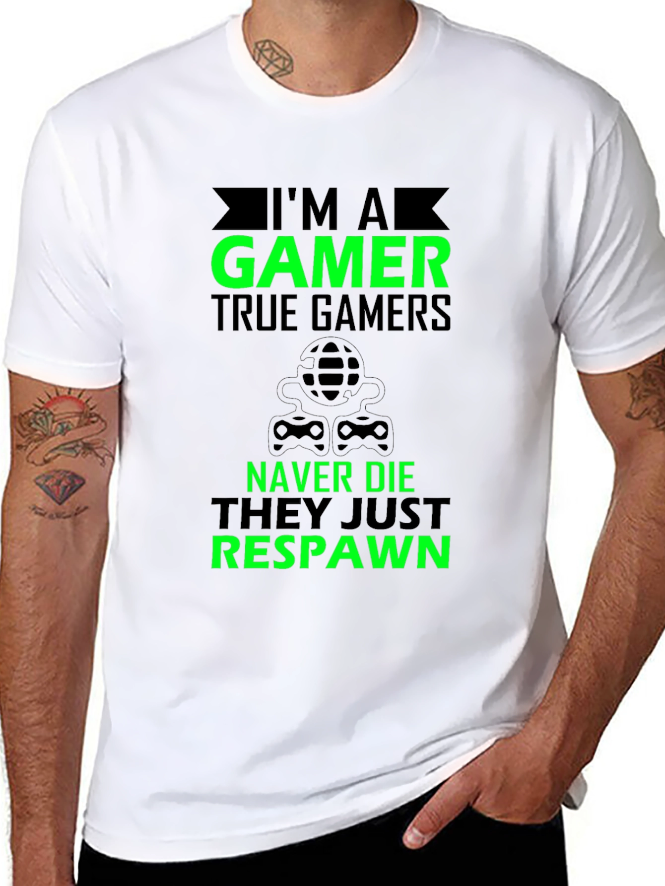 Im A Gamer T-Shirt - True Gamers Never Die