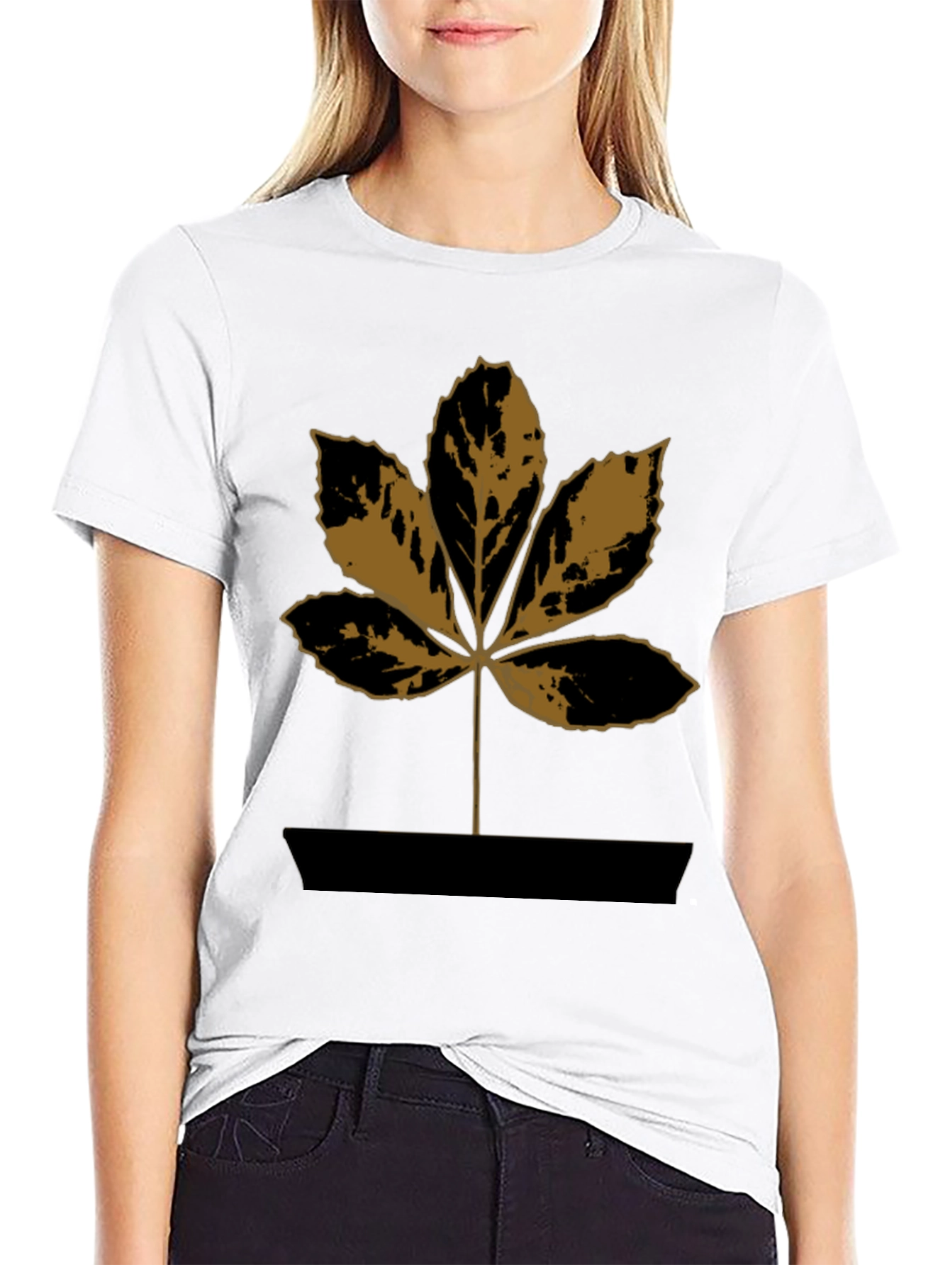 Buckeye Leaf Graphic T-Shirt - Modern Style