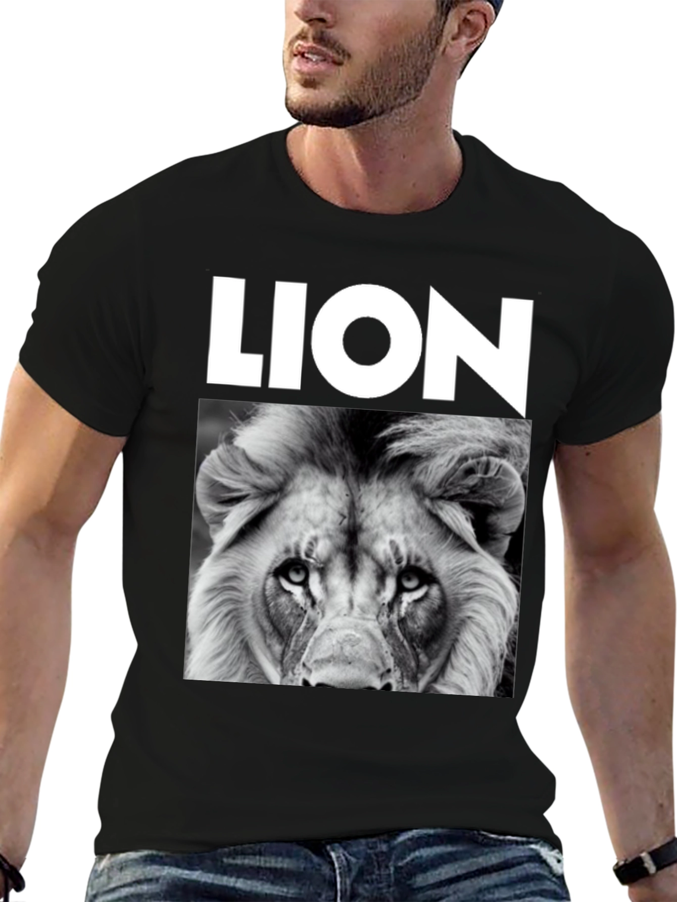 Lion Graphic Print T-Shirt