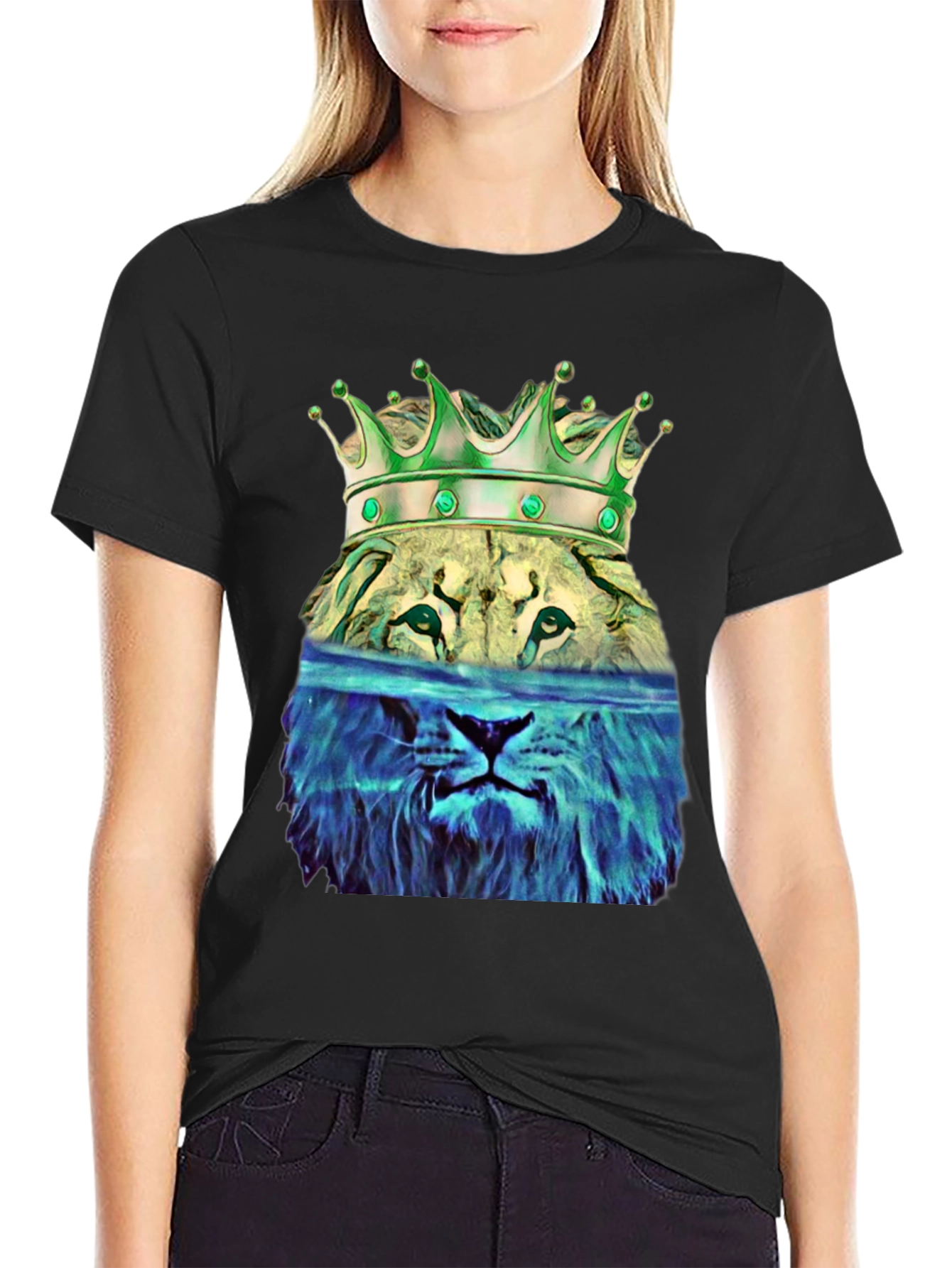 Lion King Graphic Tee - Stylish Mens Black T-Shirt