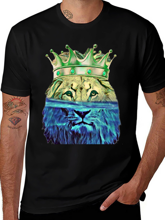 Lion King Graphic Tee - Stylish Mens Black T-Shirt