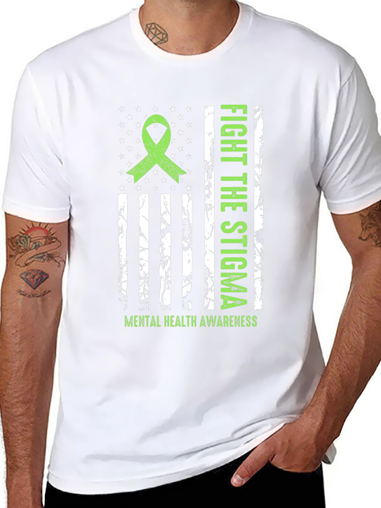Fight Stigma Mental Health Awareness T-Shirt