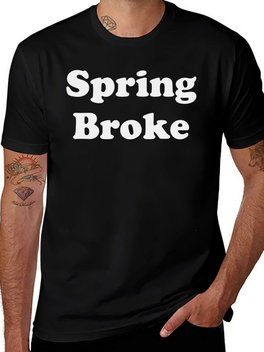Spring Broke Black Graphic T-Shirt