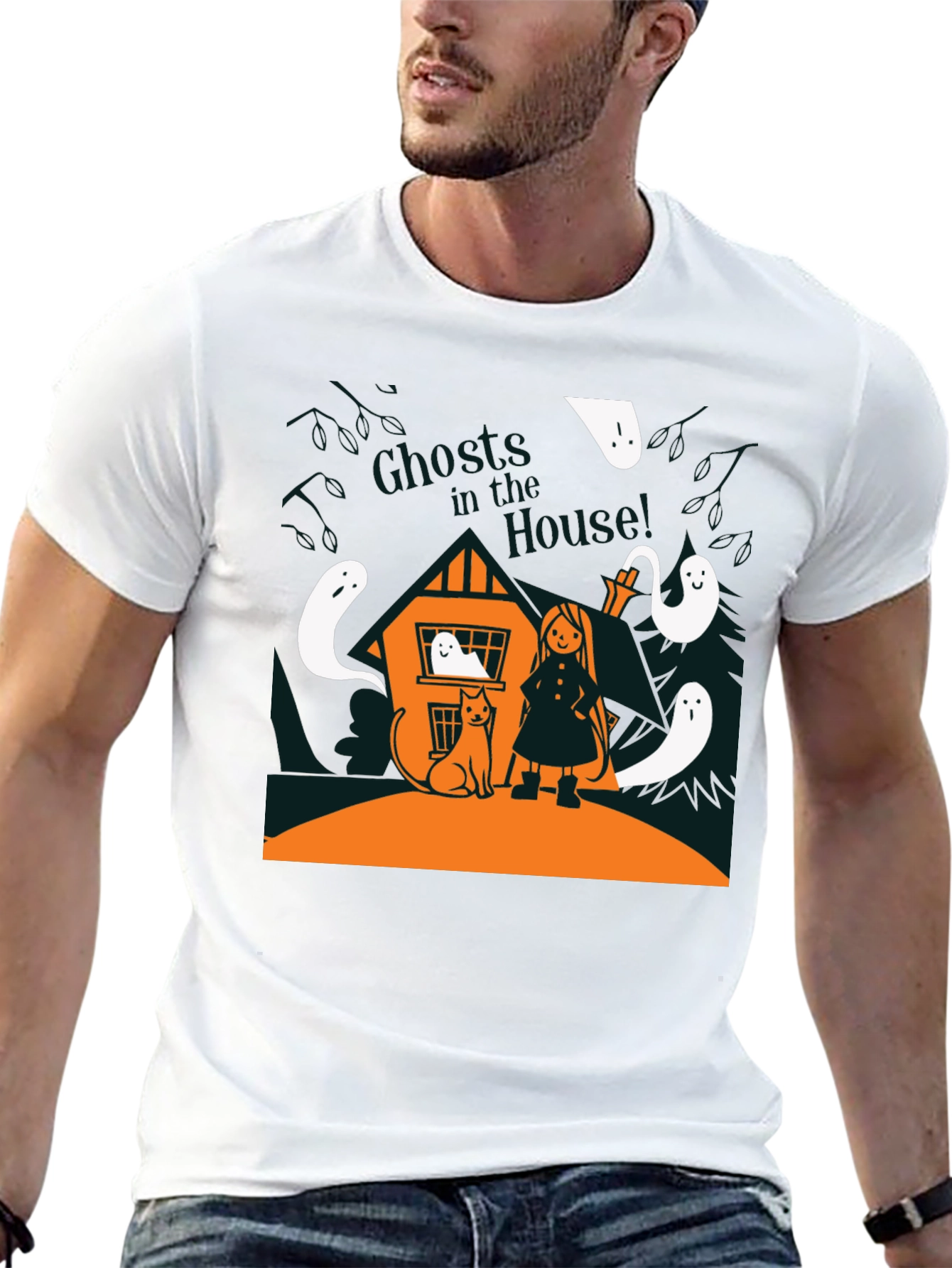 Ghost House Halloween T-Shirt