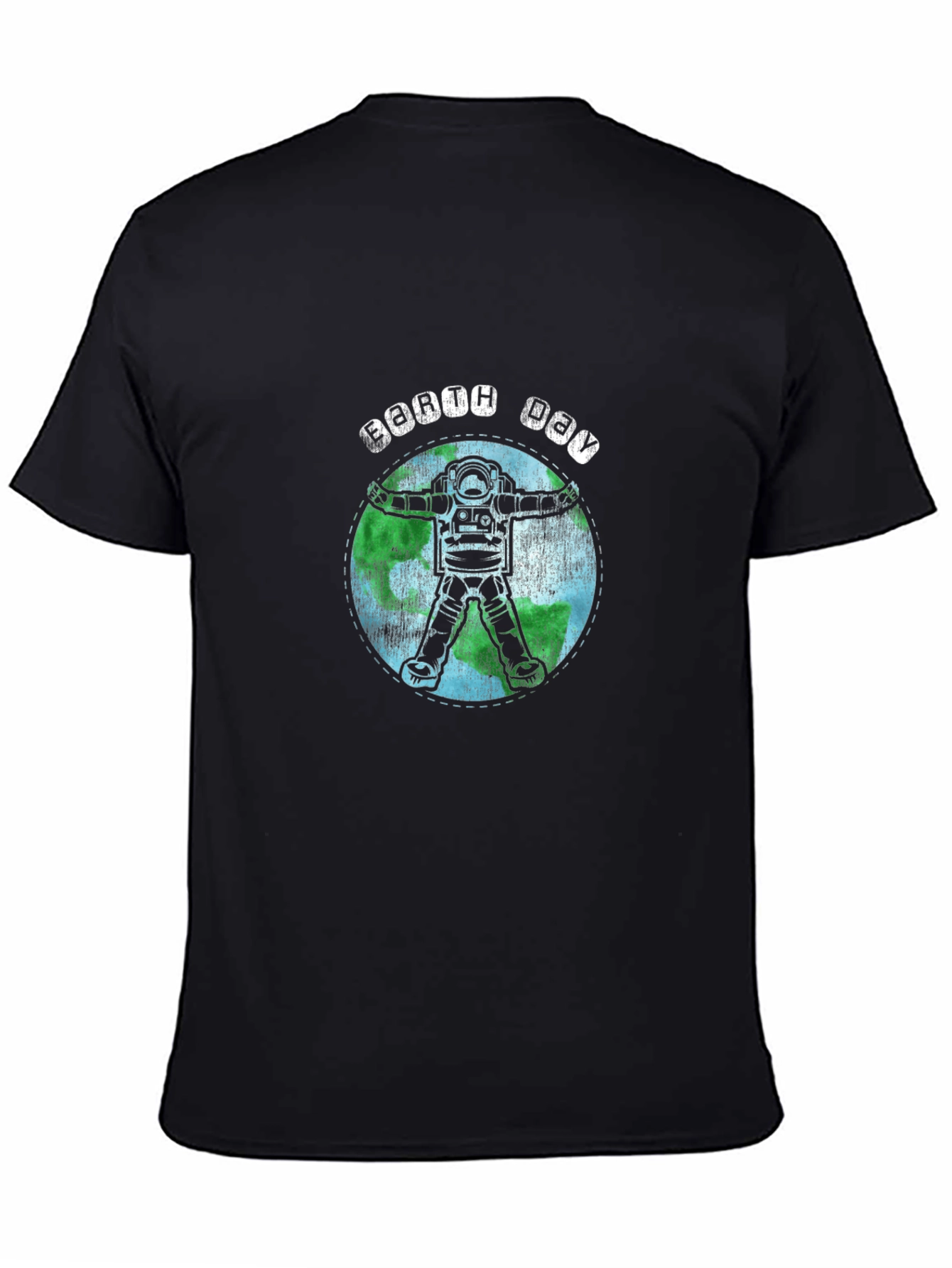 Earth Day Astronaut Graphic Tee - Black Unisex Shirt