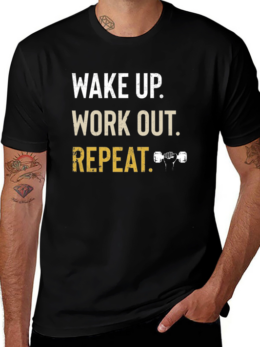 Wake Up Work Out Repeat Graphic Tee