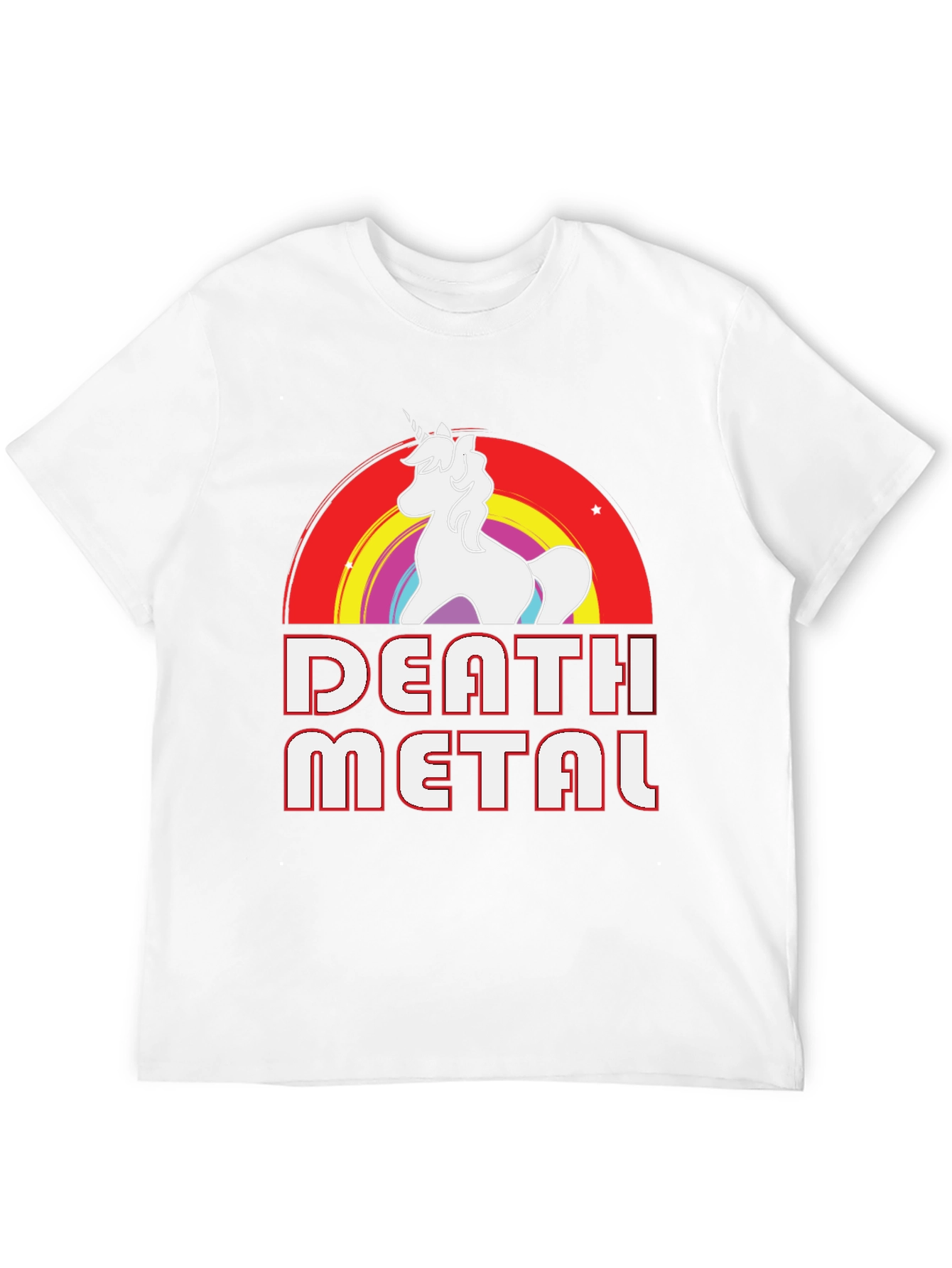 Death Metal Unicorn Rainbow T-Shirt