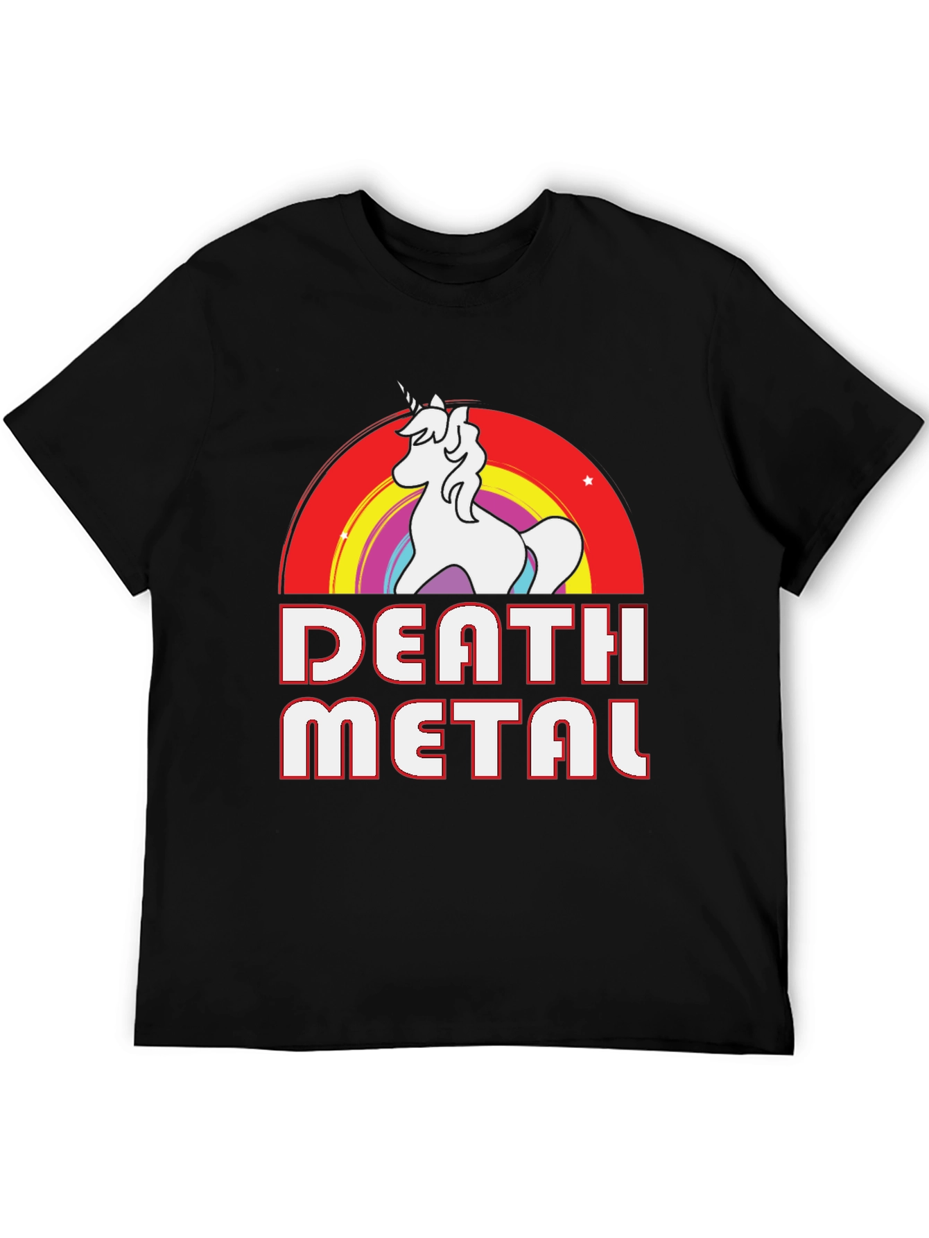 Death Metal Unicorn Rainbow T-Shirt