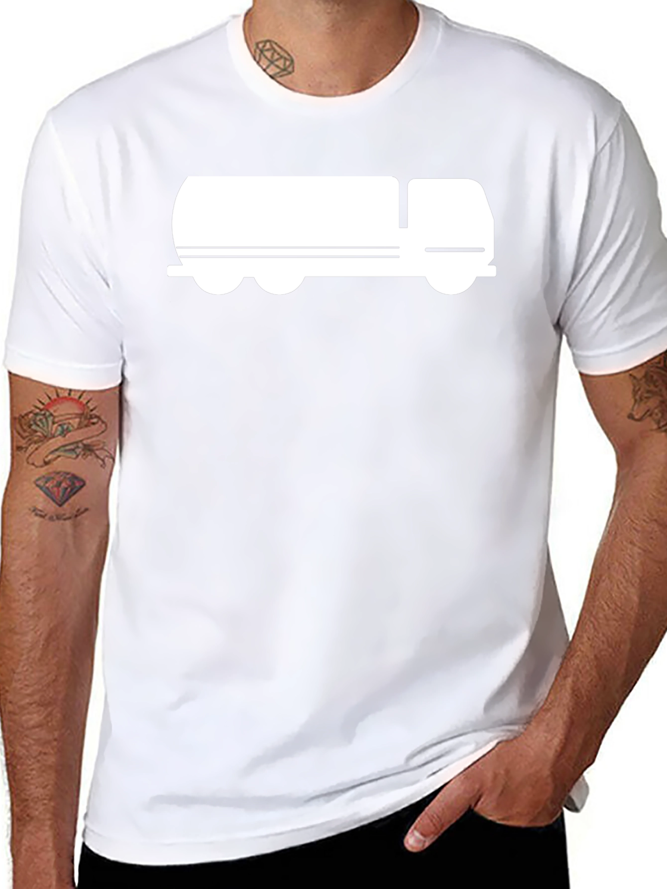 Tanker Truck Graphic Tee - Black Cotton