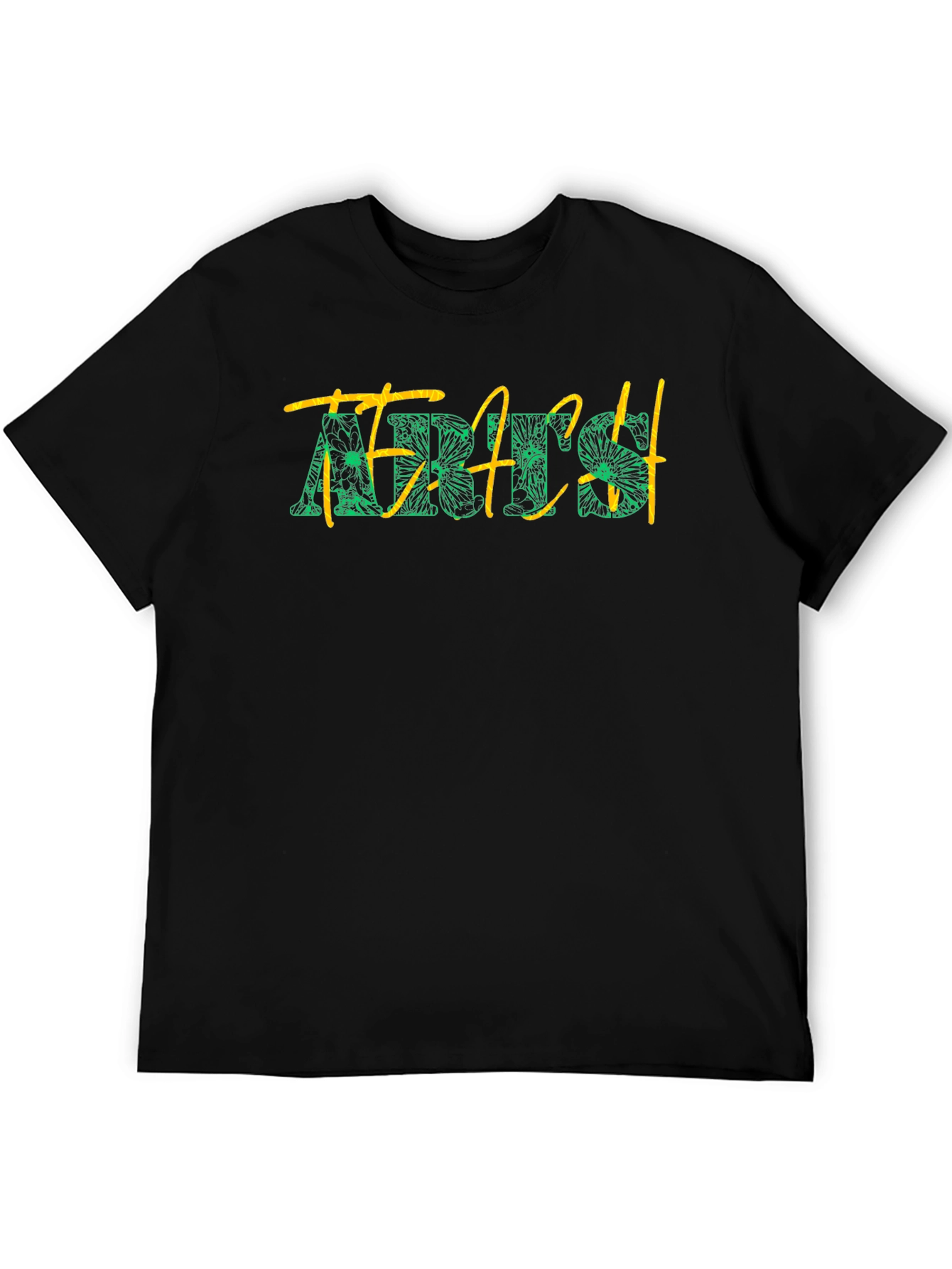 Floral Teach T-Shirt - Black
