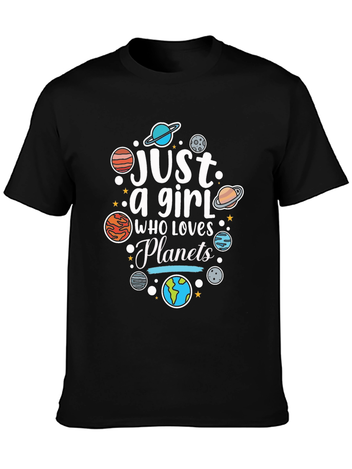 Just a Girl Who Loves Planets T-Shirt