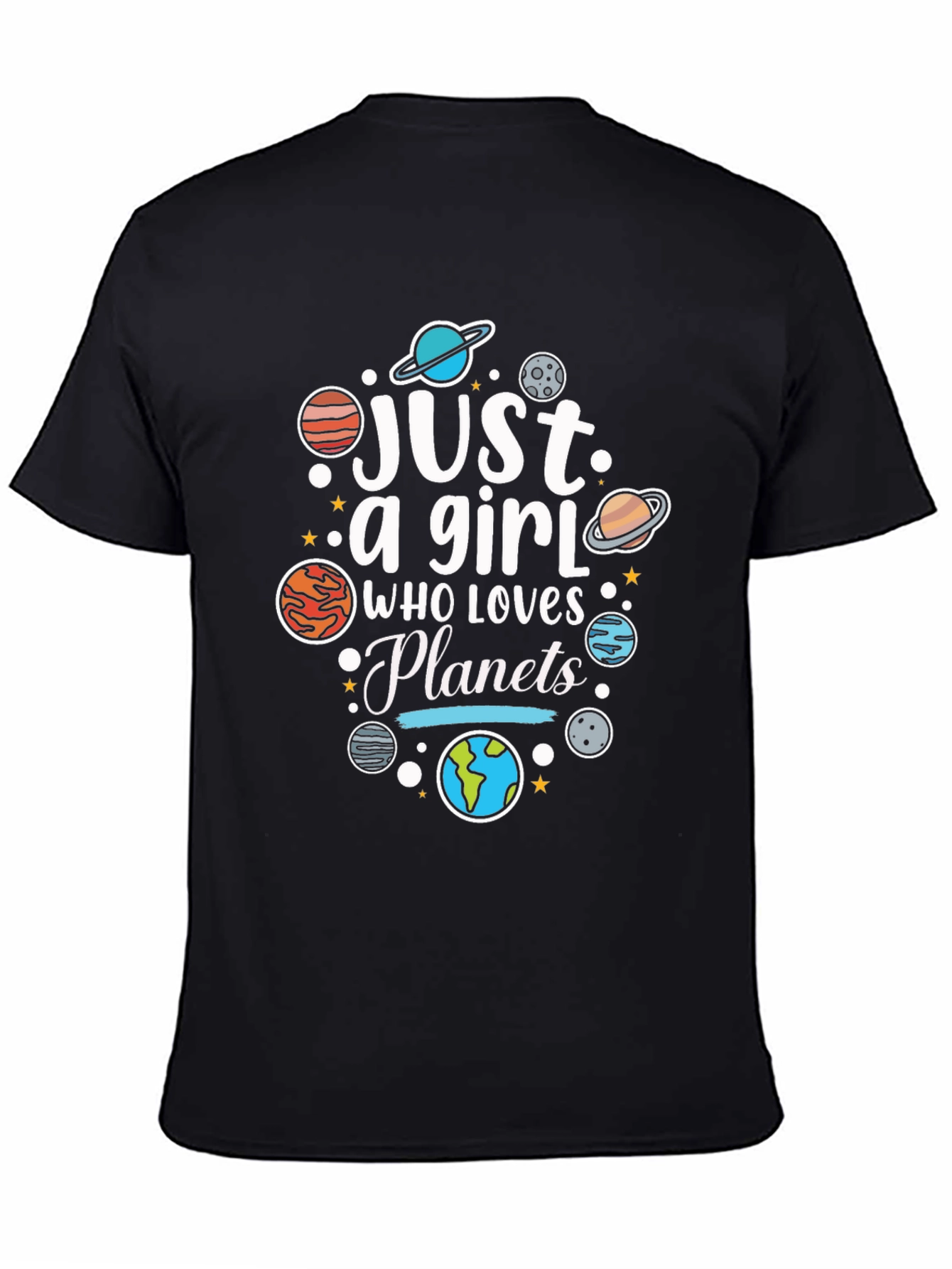 Just a Girl Who Loves Planets T-Shirt