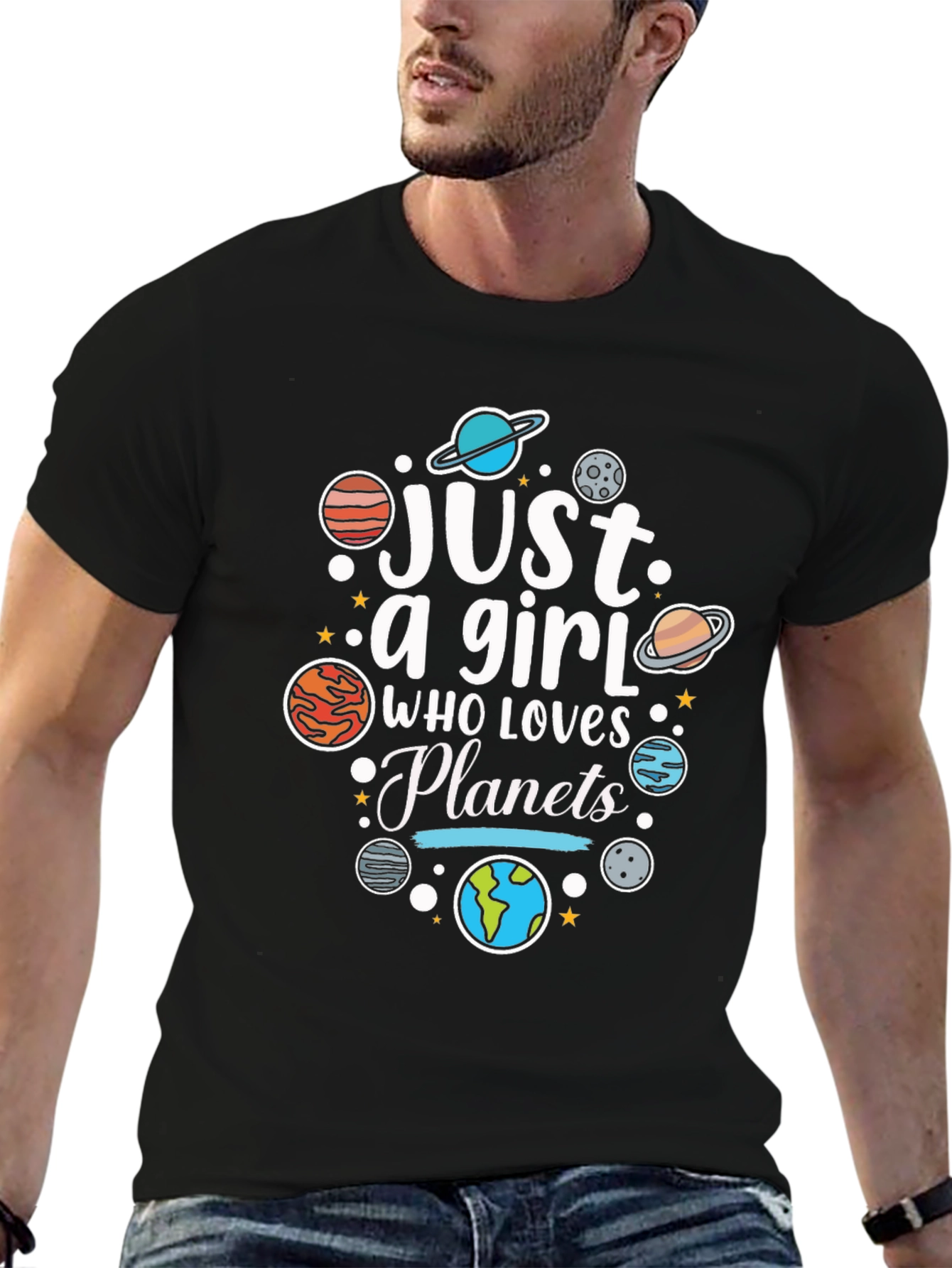 Just a Girl Who Loves Planets T-Shirt