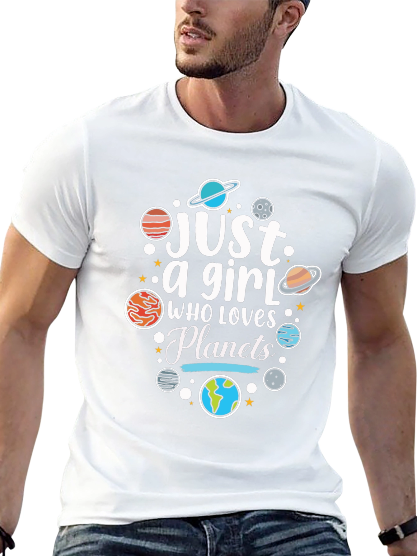 Just a Girl Who Loves Planets T-Shirt
