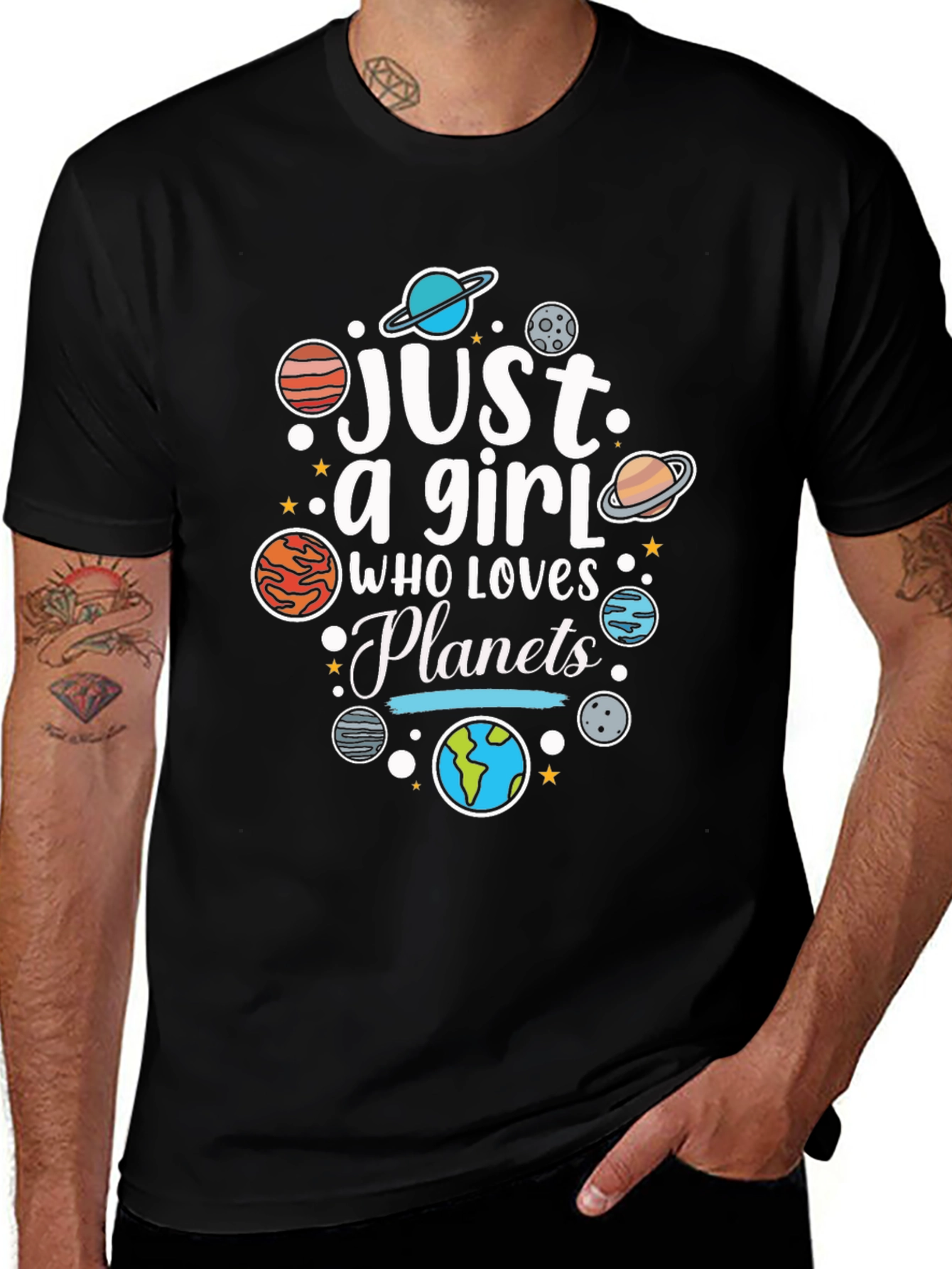 Just a Girl Who Loves Planets T-Shirt