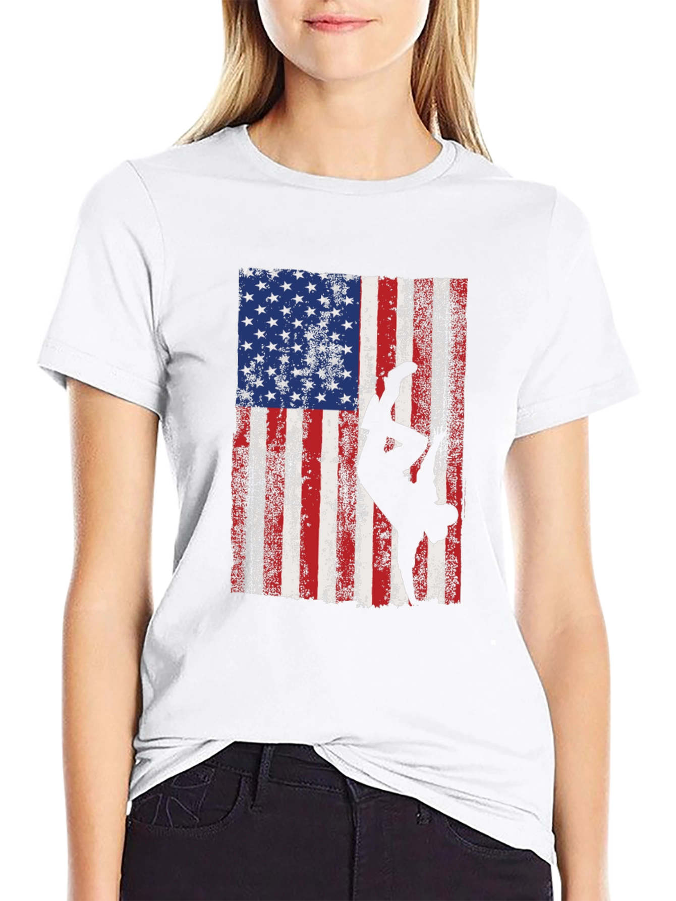 American Flag Breakdancer Graphic Tee