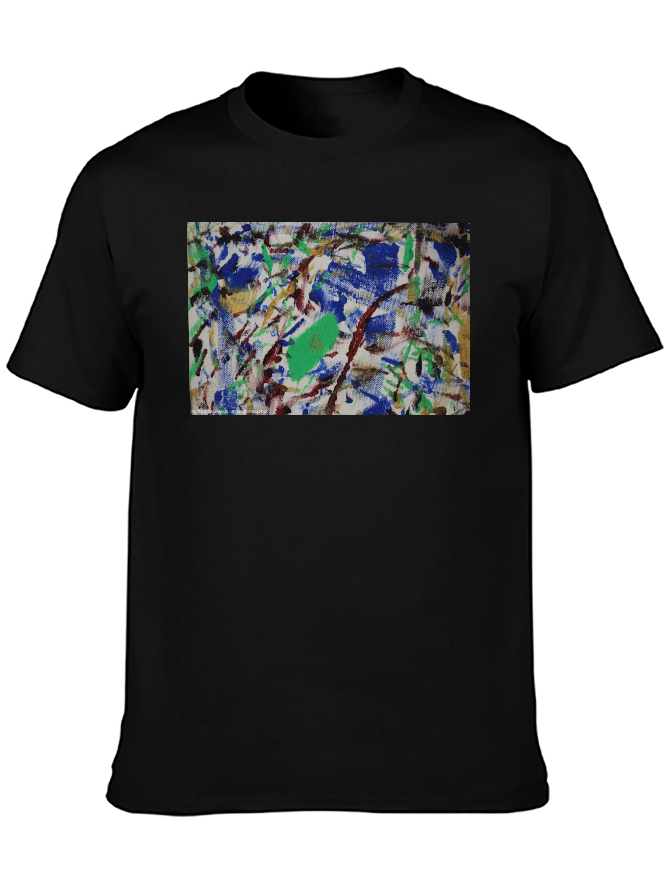 Abstract Art Graphic Tee - Modern Black T-Shirt