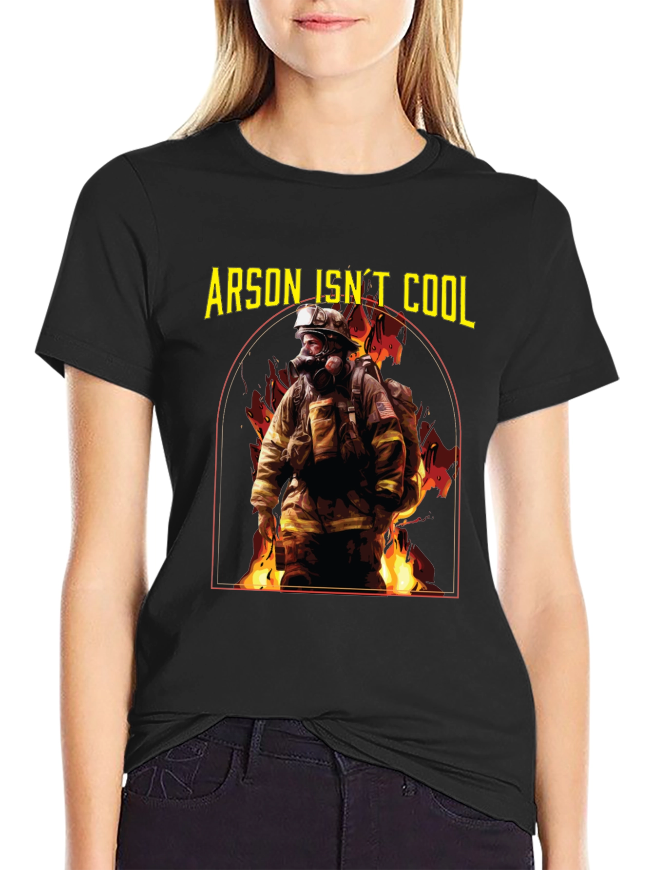Arson Isnt Cool Firefighter T-Shirt