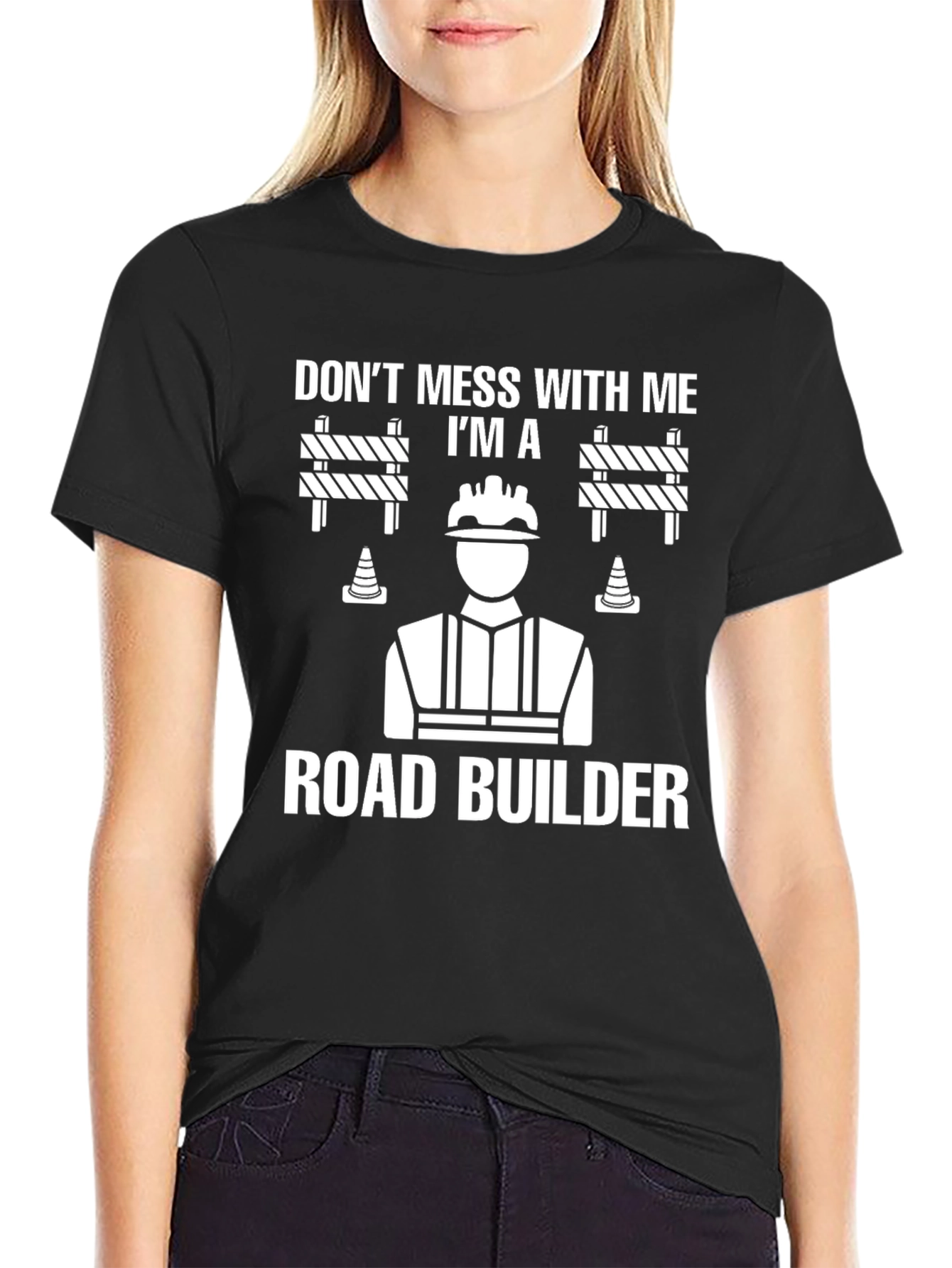 Road Builder Graphic T-Shirt - Construction Worker Apparel