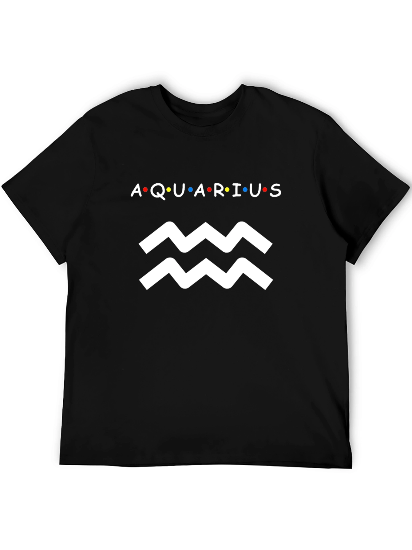 Aquarius Zodiac Black T-Shirt