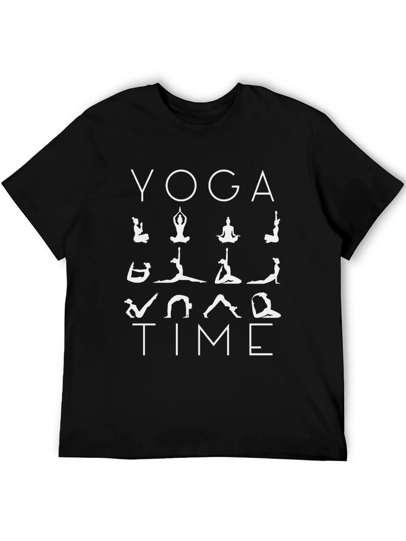 Yoga Time Black Graphic T-Shirt