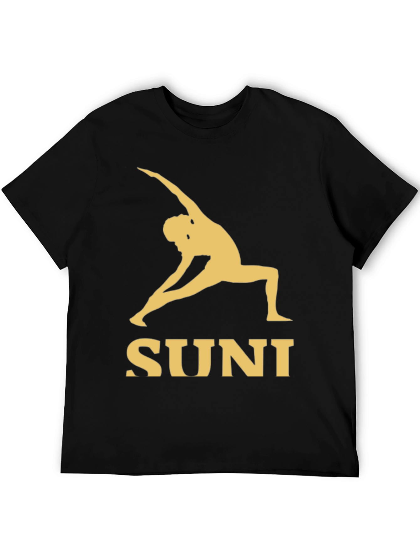 SUNI Yoga T-Shirt - Black Cotton Blend