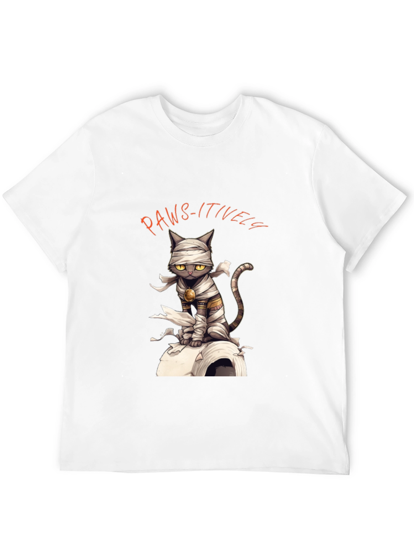 Paws-itively Mummy Cat Graphic T-Shirt