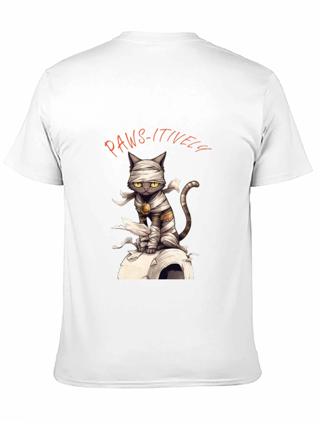 Paws-itively Mummy Cat Graphic T-Shirt