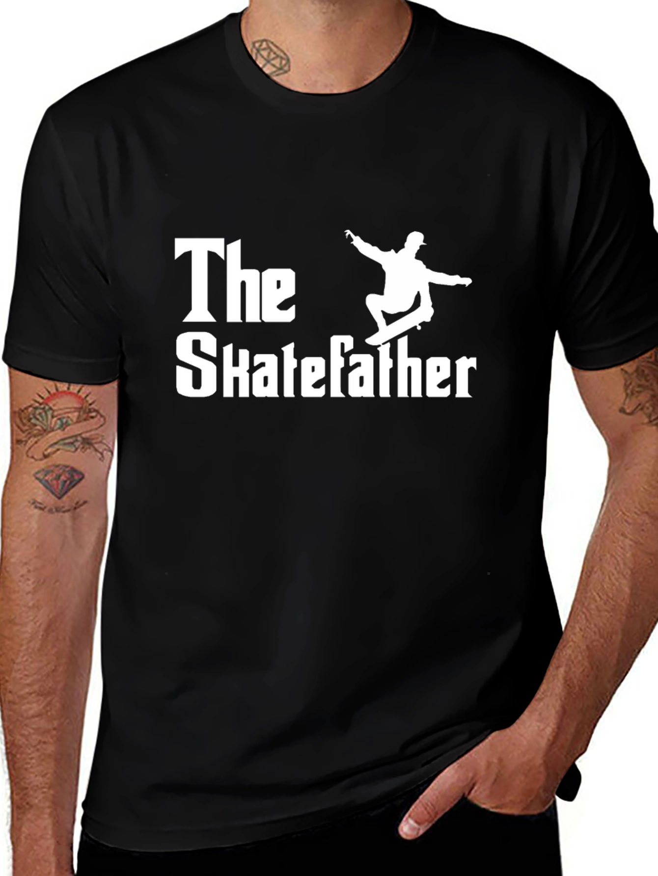 The Skatefather T-Shirt - Cool Skater Dad Tee