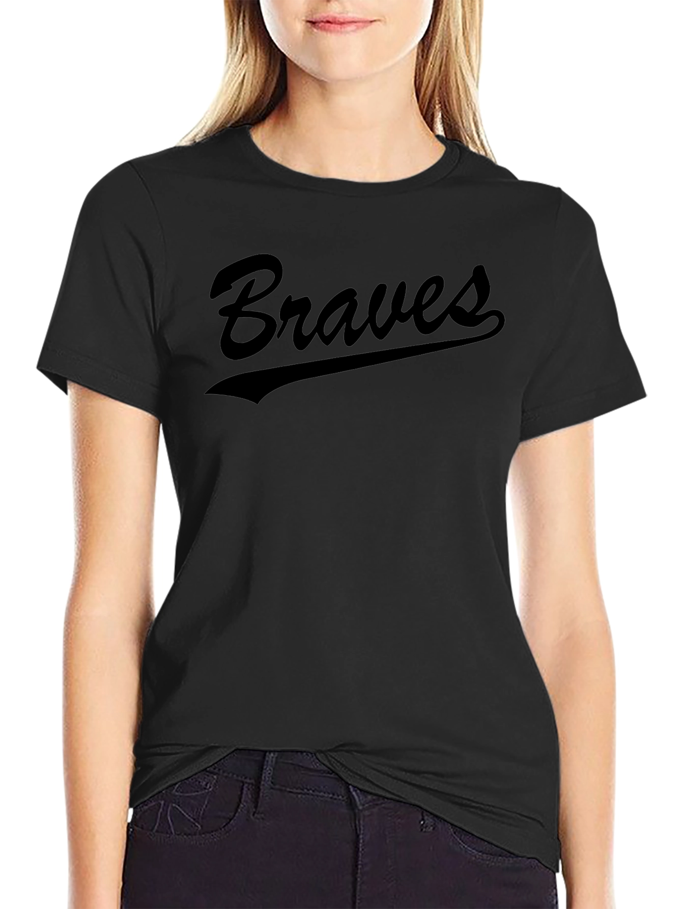 Braves T-Shirt - Black Baseball Fan Apparel