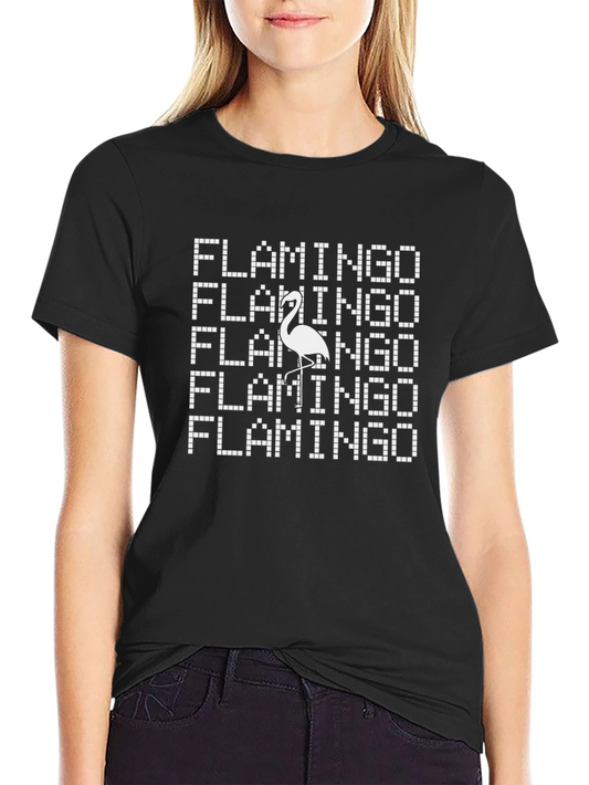 Retro Flamingo Pixel T-Shirt - Cool Graphic Tee