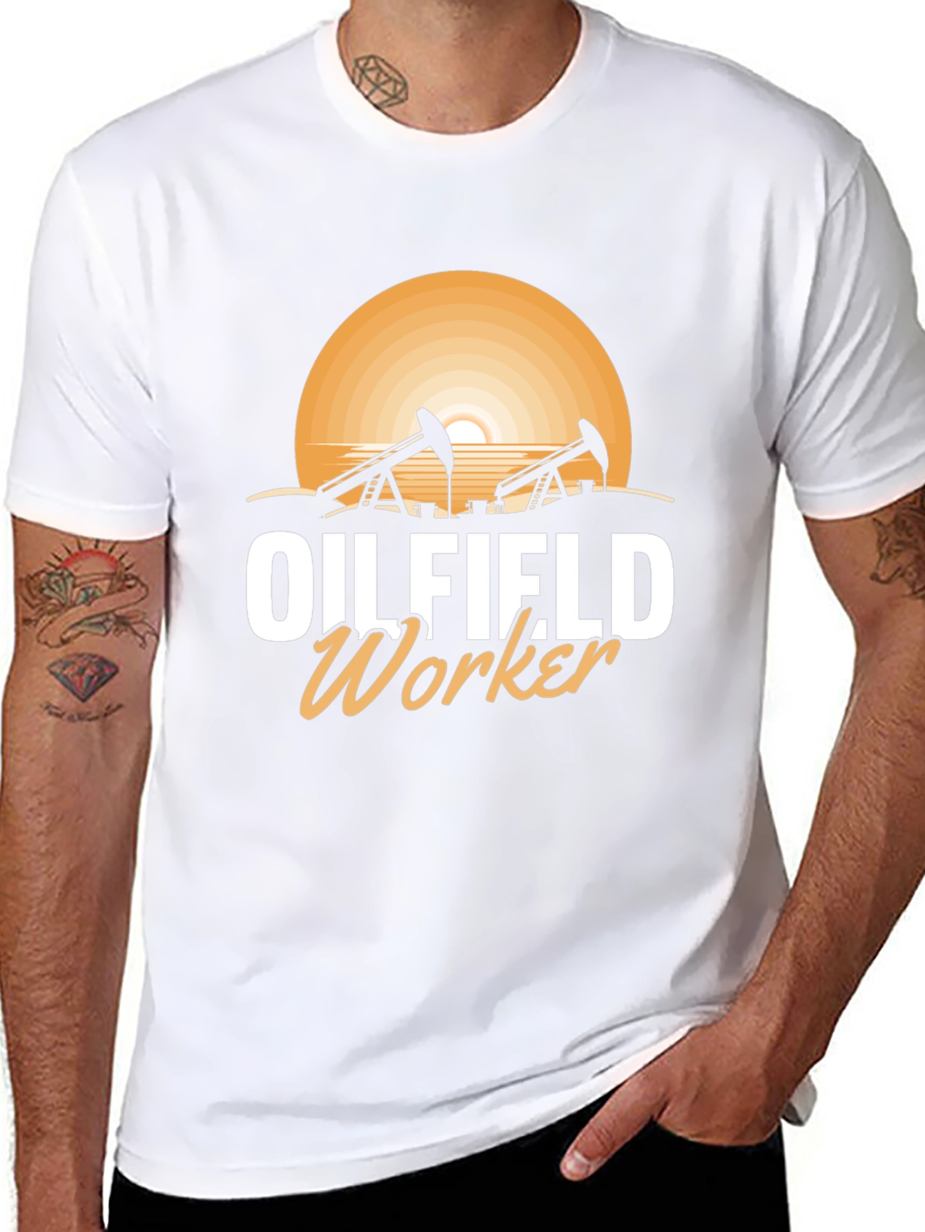 Oilfield Worker T-Shirt - Black Graphic Tee