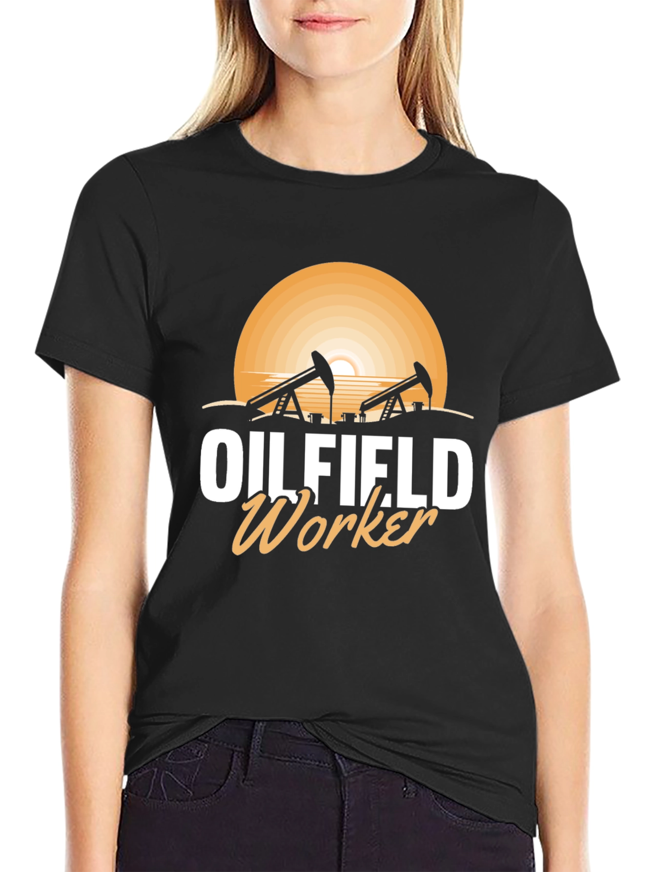 Oilfield Worker T-Shirt - Black Graphic Tee