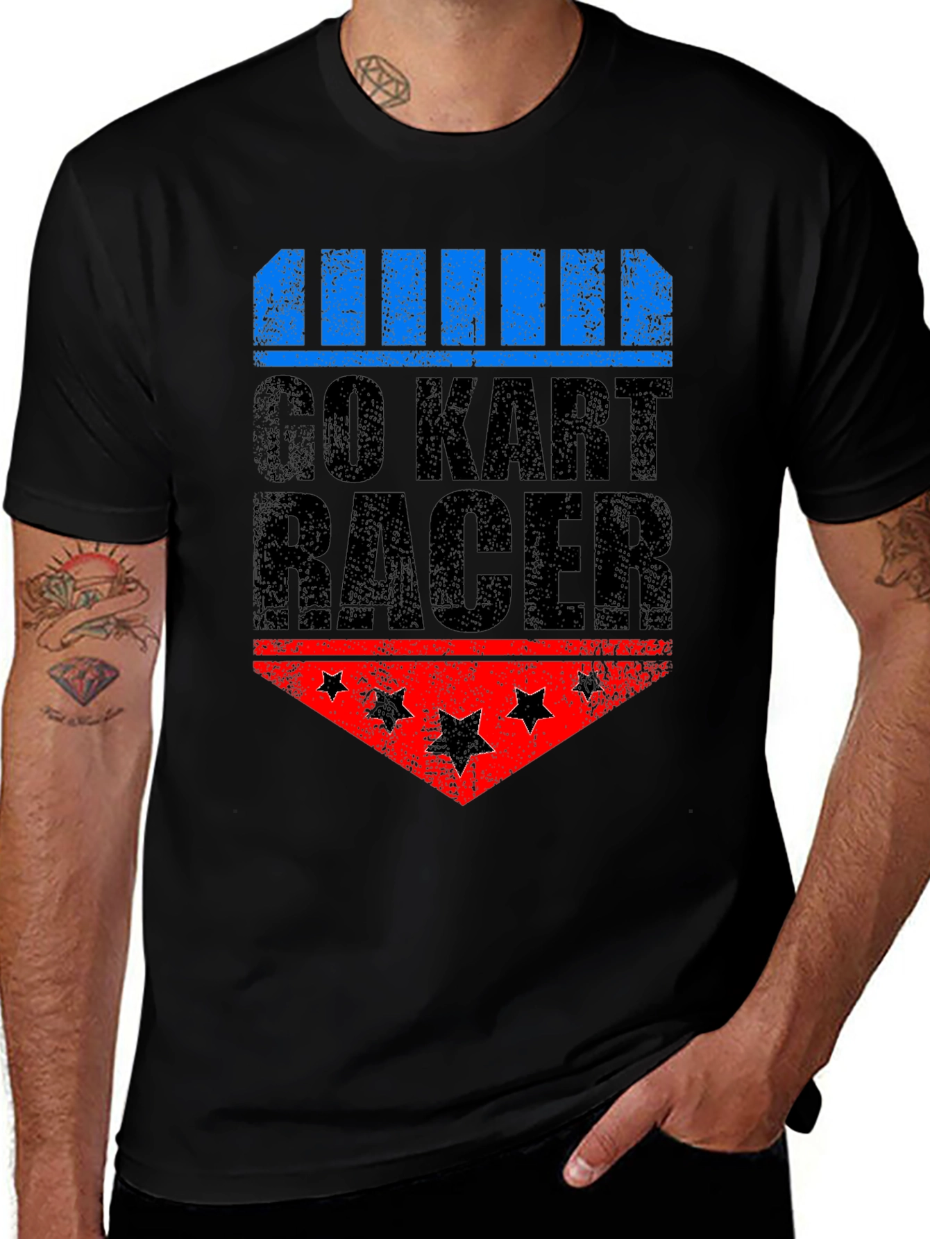 Go Kart Racer Graphic T-Shirt - Cool Racing Tee