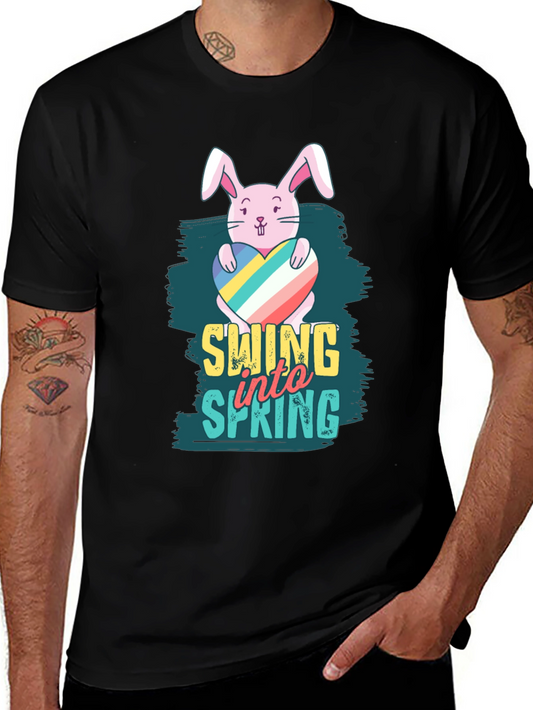 Swing into Spring Easter Bunny T-Shirt
