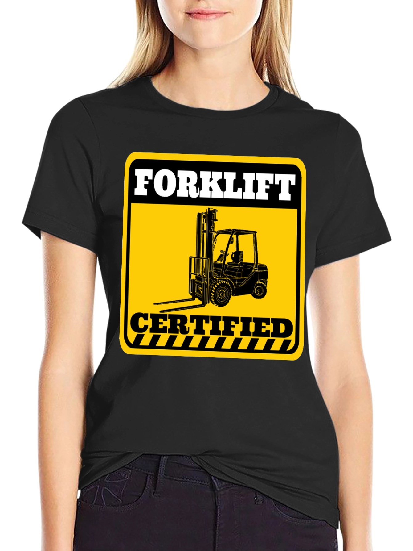 Forklift Certified T-Shirt - Black Cotton Tee