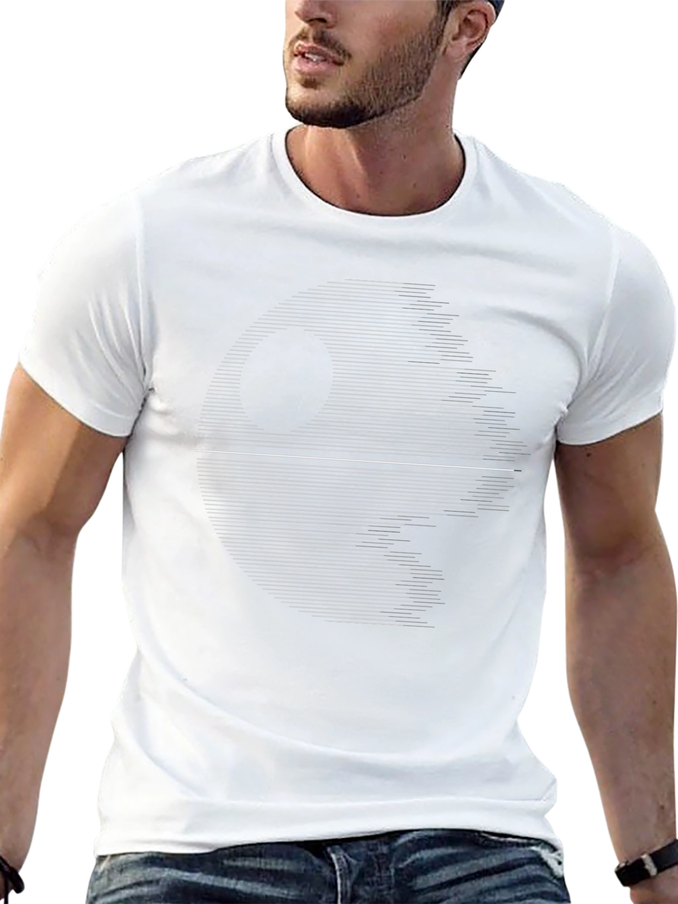 Mens Black Graphic Tee - Star Wars Death Star