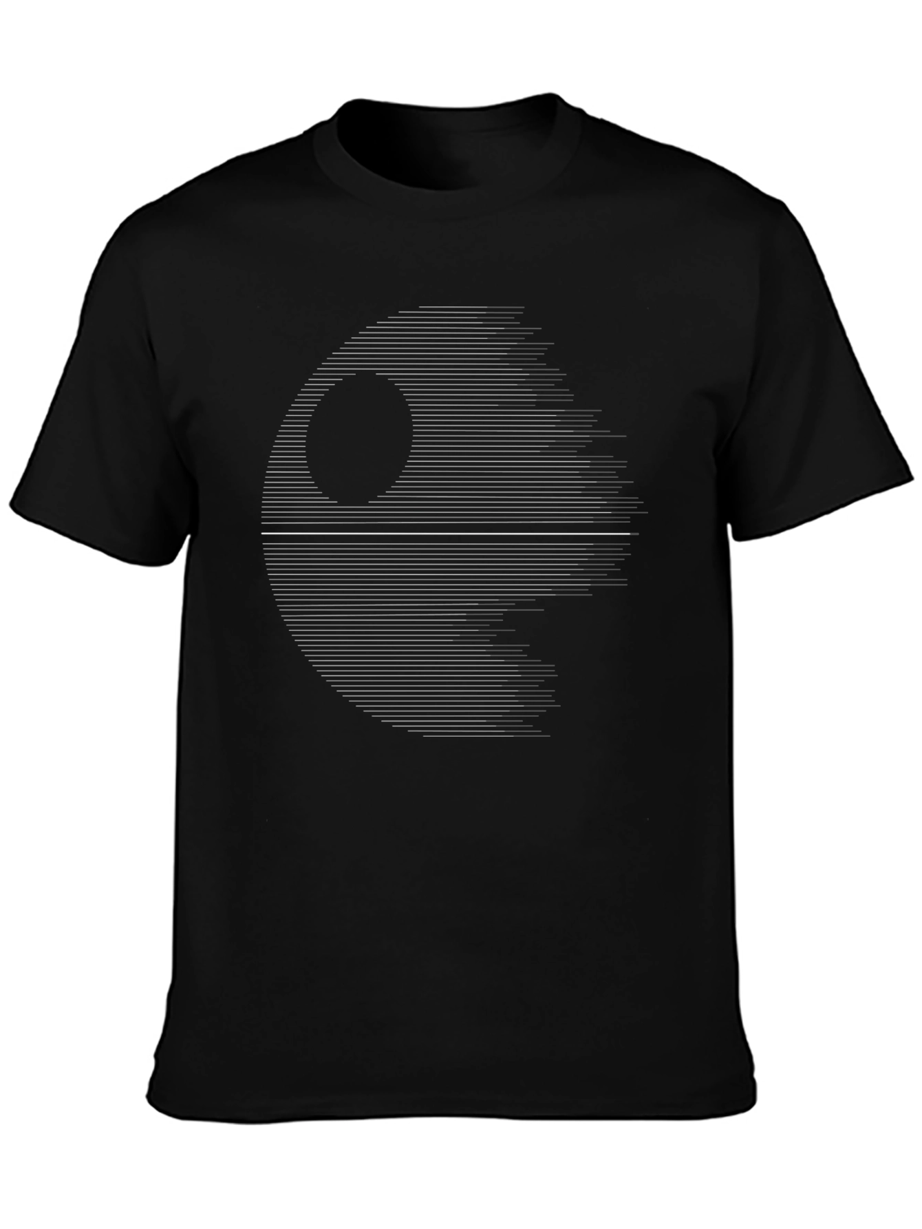 Mens Black Graphic Tee - Star Wars Death Star