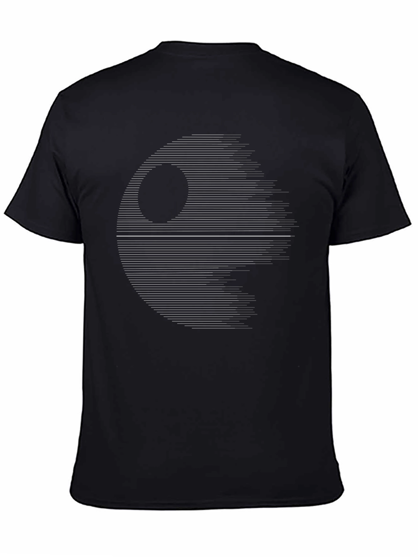 Mens Black Graphic Tee - Star Wars Death Star