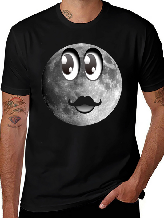 Funny Moon Face Graphic T-Shirt