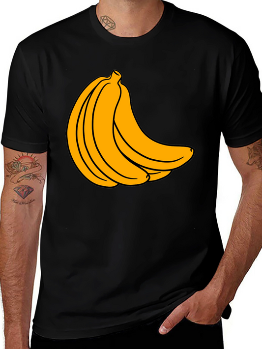 Banana Bunch Graphic T-Shirt - Black Cotton Tee