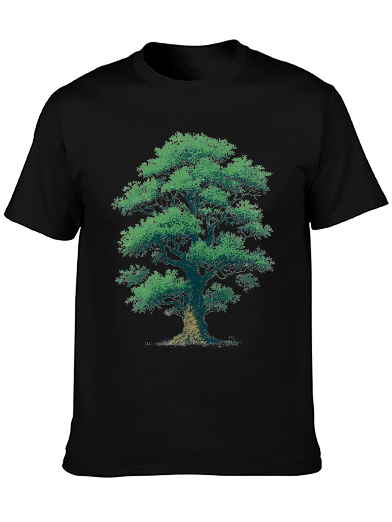 Mens Black Tree Graphic Tee