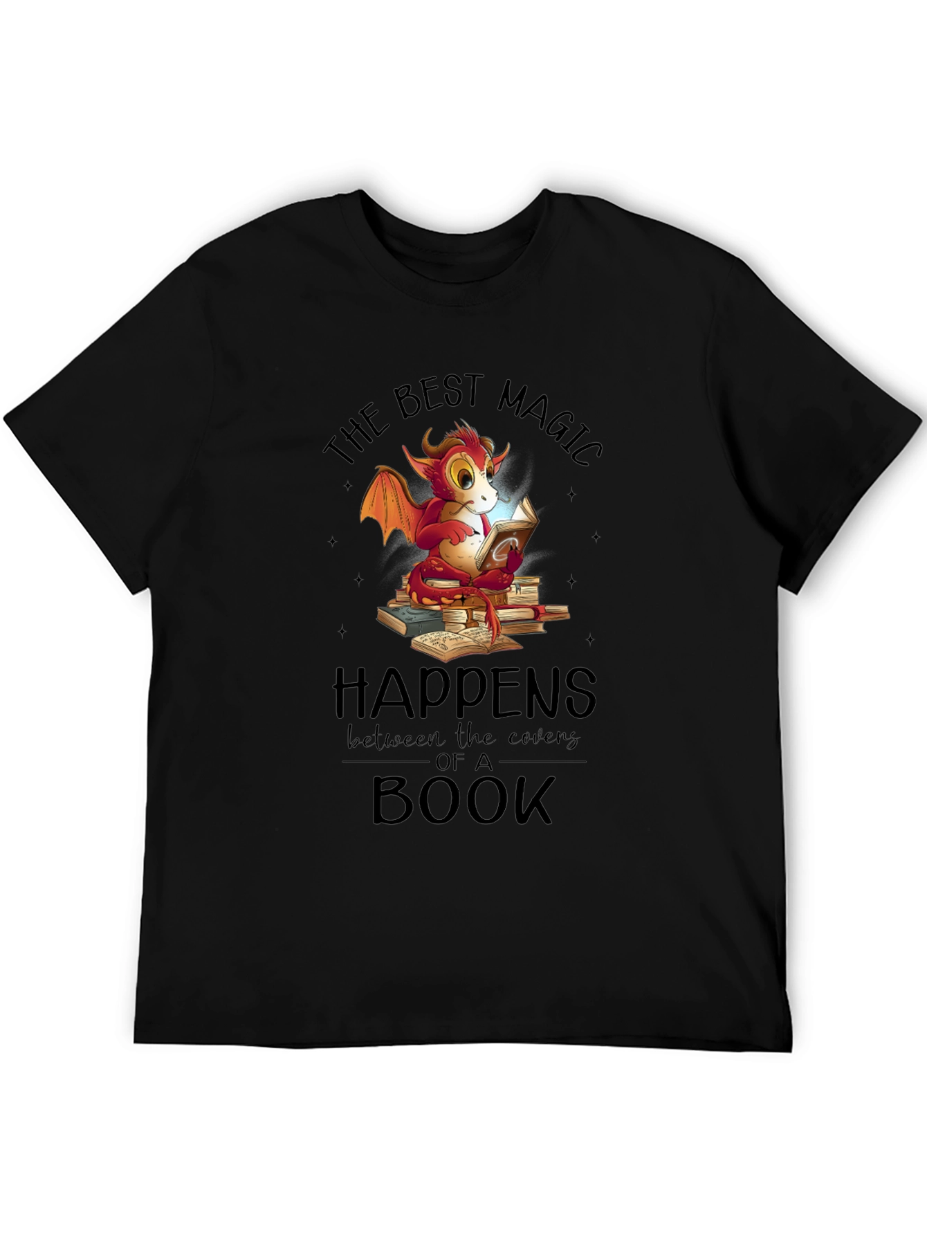 Dragon Reading Book T-Shirt