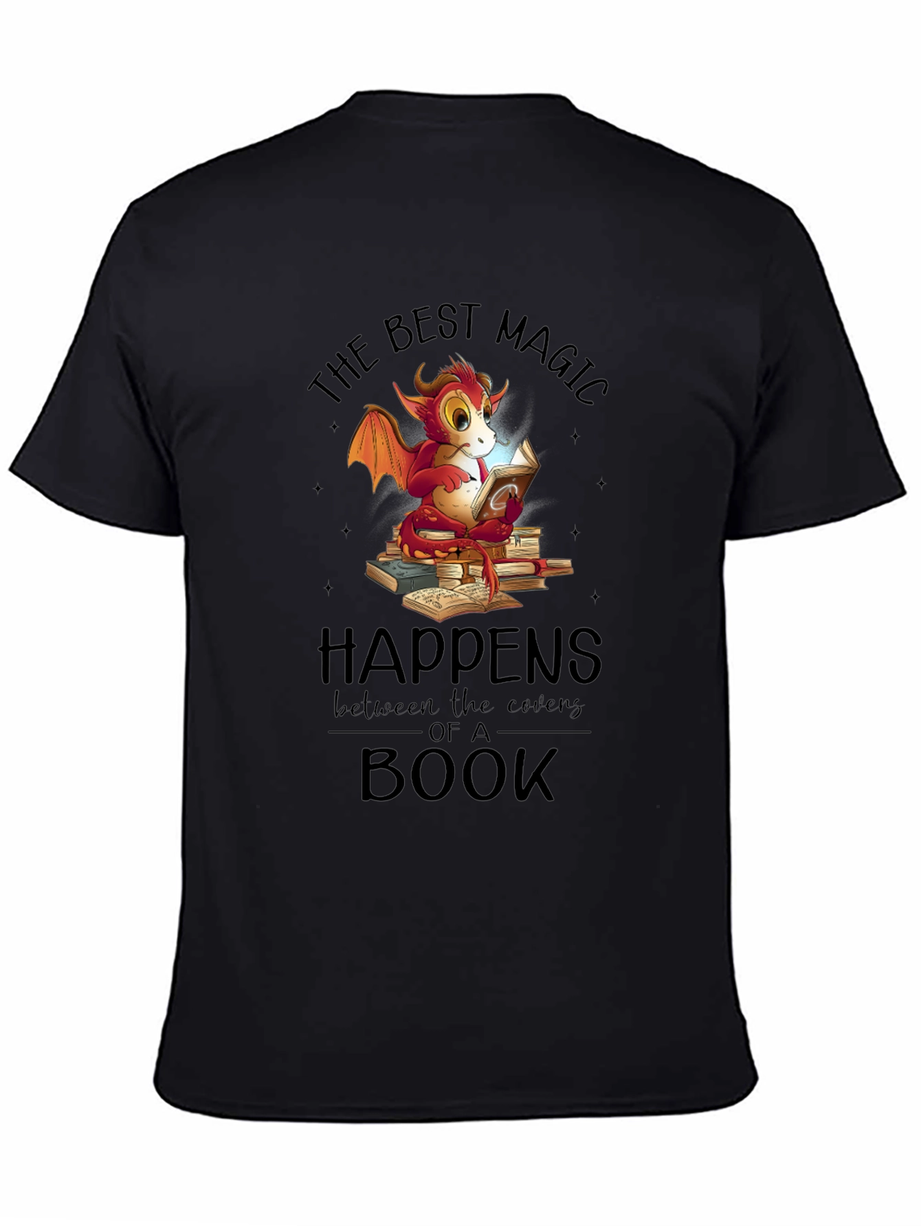 Dragon Reading Book T-Shirt