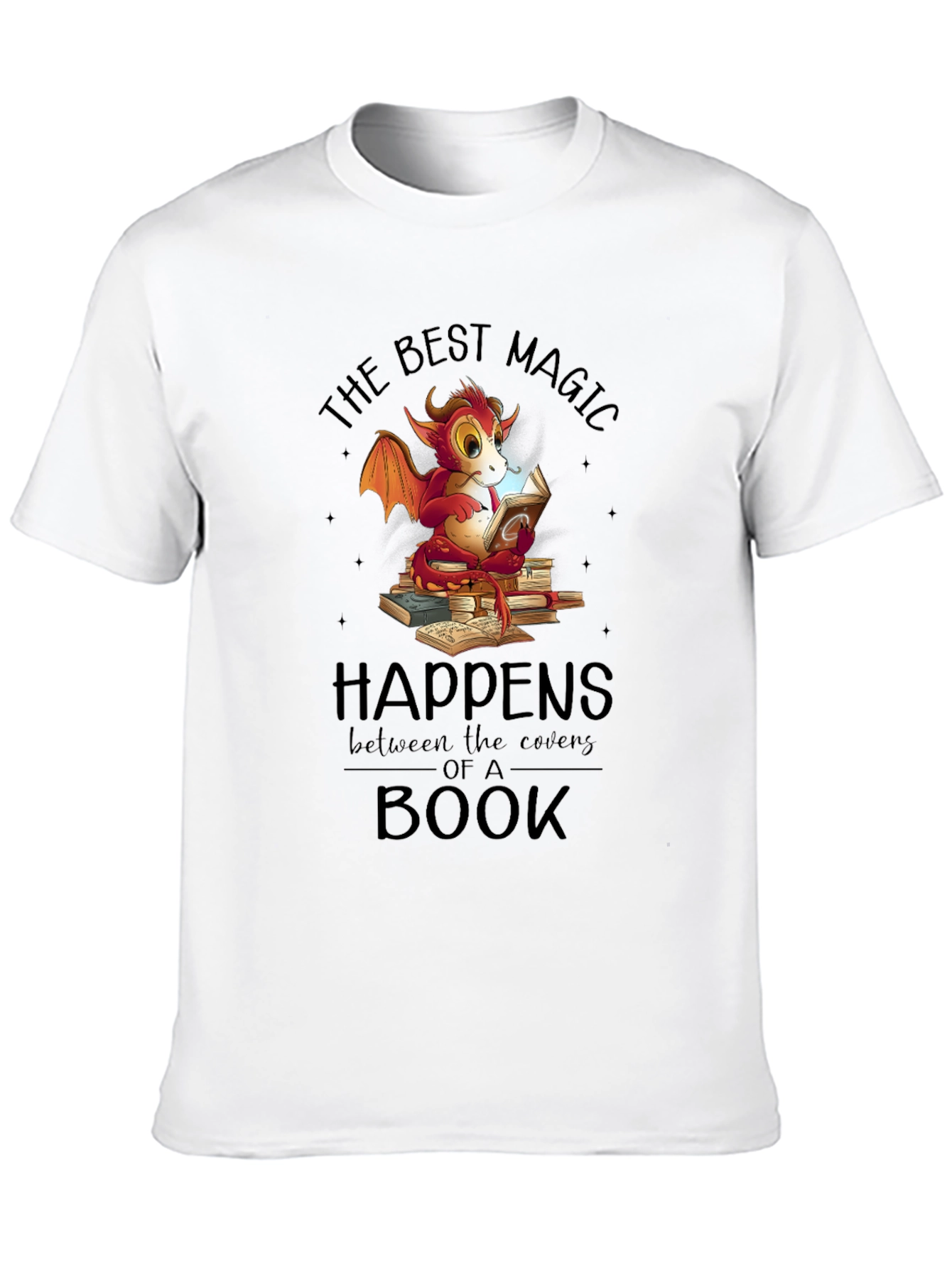 Dragon Reading Book T-Shirt