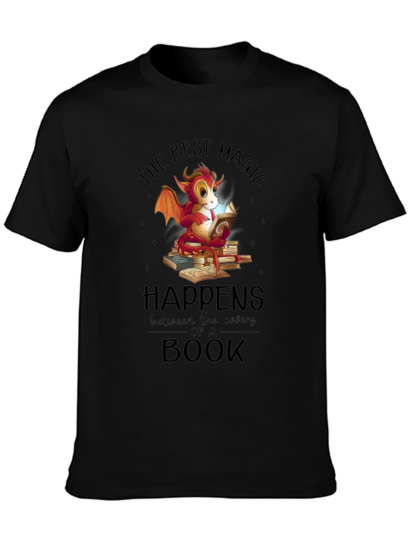 Dragon Reading Book T-Shirt